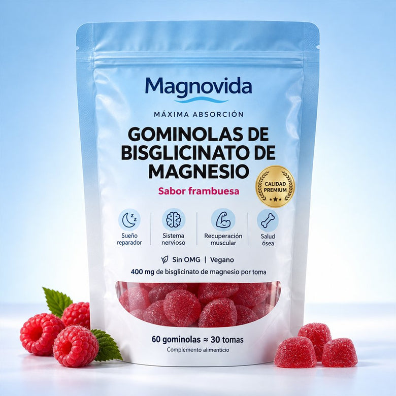 Bolsa de gominolas de bisglicinato de magnesio Magnovida