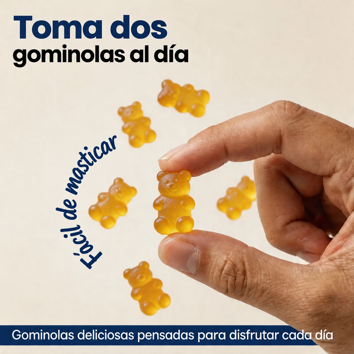 Toma dos gominolas D3 + K2 al día