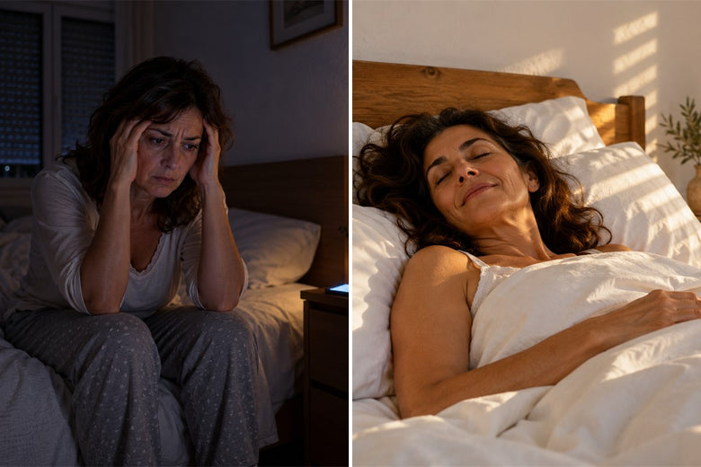 Mujer que vuelve a dormir toda la noche