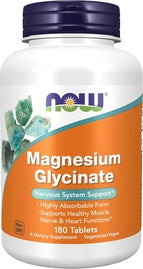 Bote de glicinato de magnesio de NOW Foods